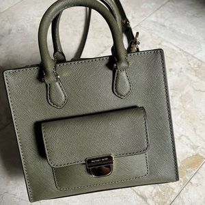 FINAL PRICE Michael Kors Saffiano Mini Cross body bag in Army Green